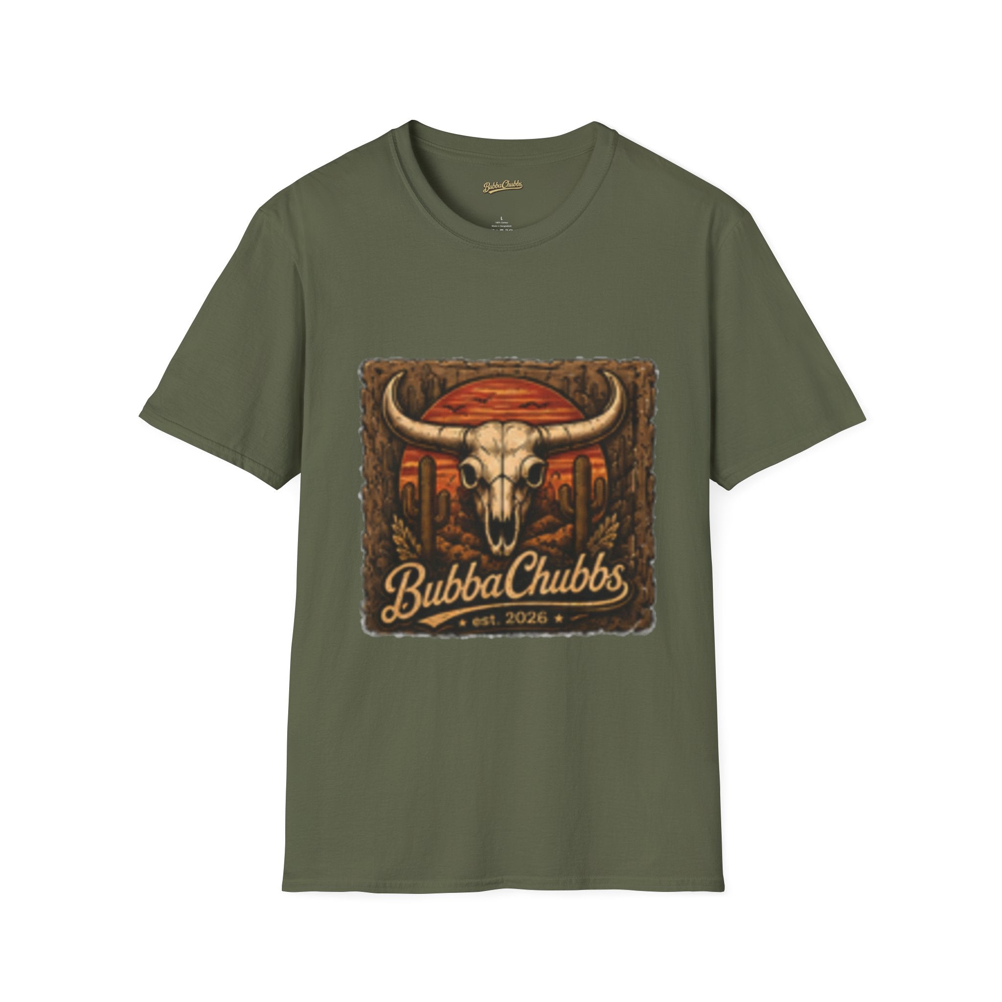 BubbaChubbs Desert Skull Logo T-Shirt
