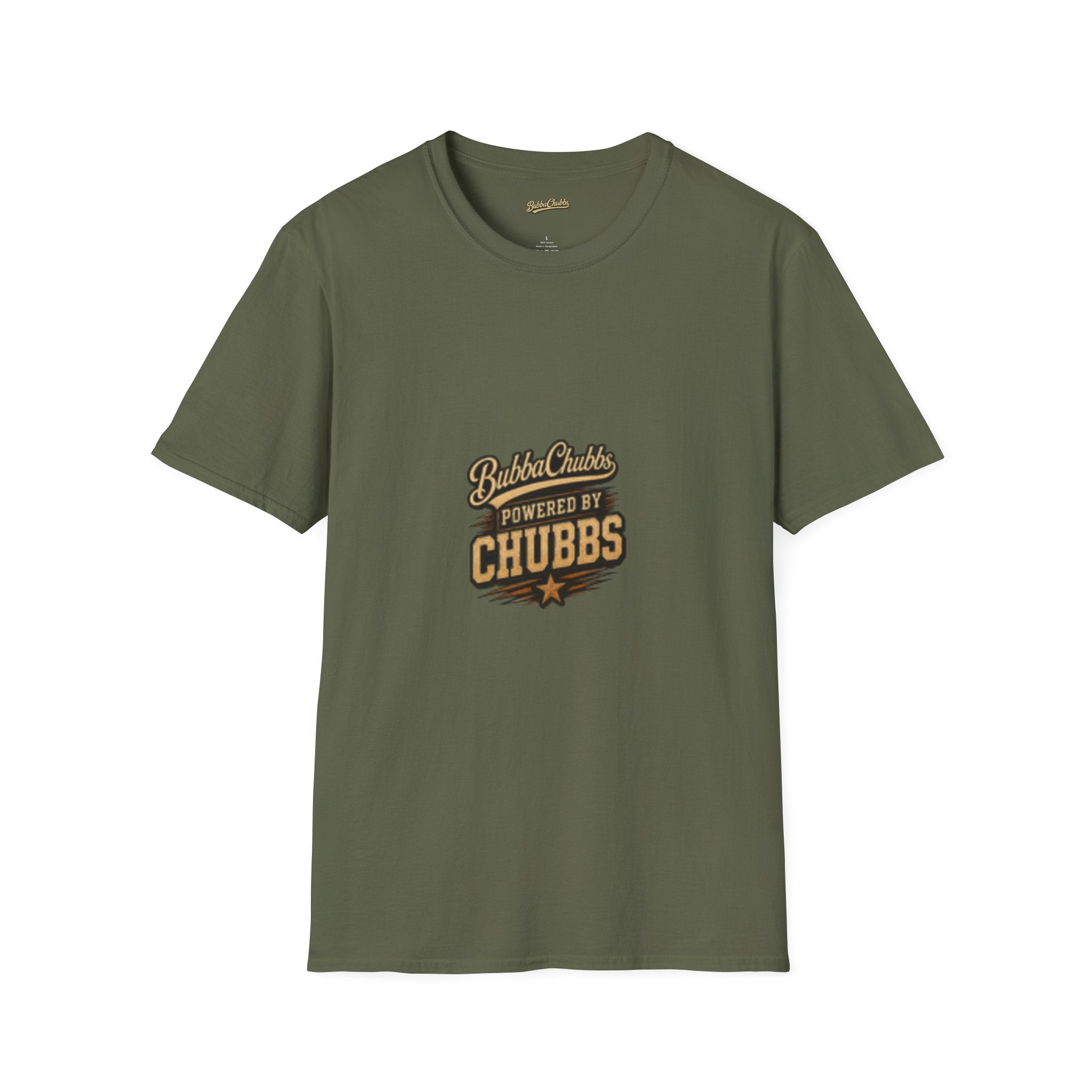 BubbaChubbs "Powered by Chubbs Built" T-Shirt