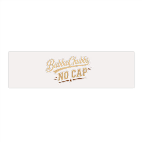 Bubba Chubbs “No Cap” Retro Bumper Sticker — Vintage Script Decal for Cars & Vans