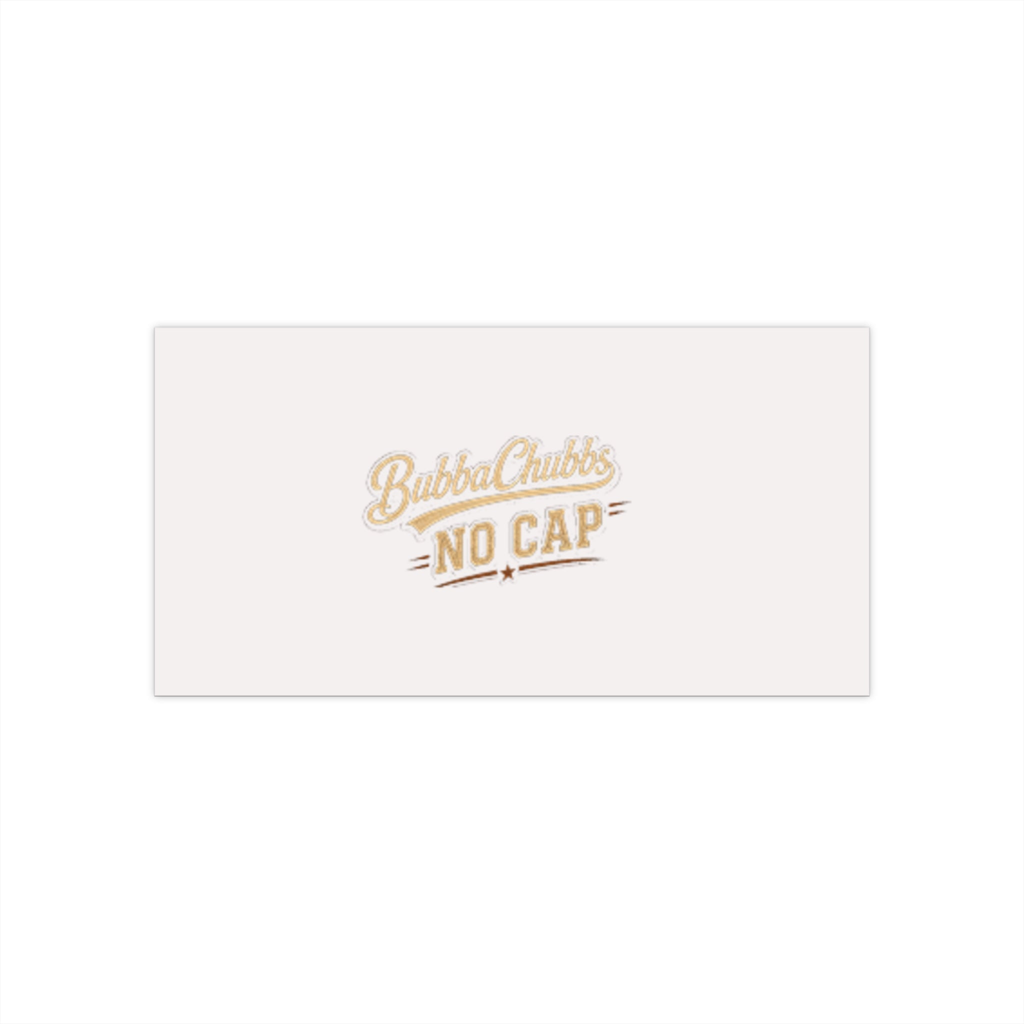 Bubba Chubbs “No Cap” Retro Bumper Sticker — Vintage Script Decal for Cars & Vans