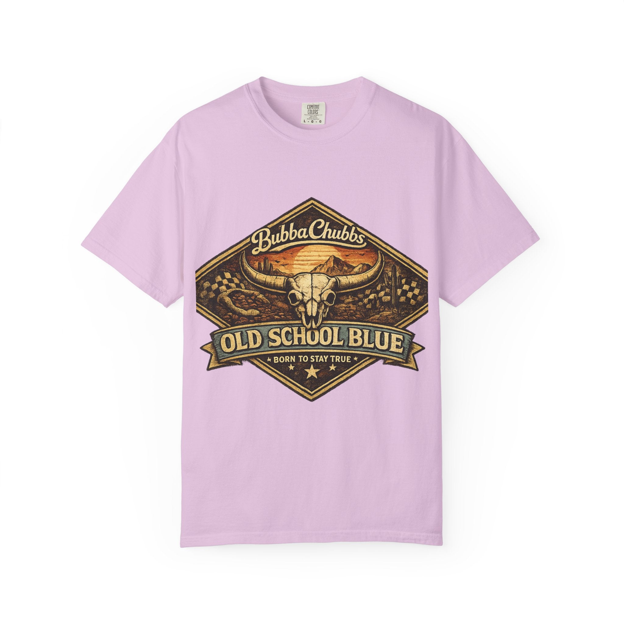 BubbaChubbs Tee —Old School Blue- Get Out, Stay Wild