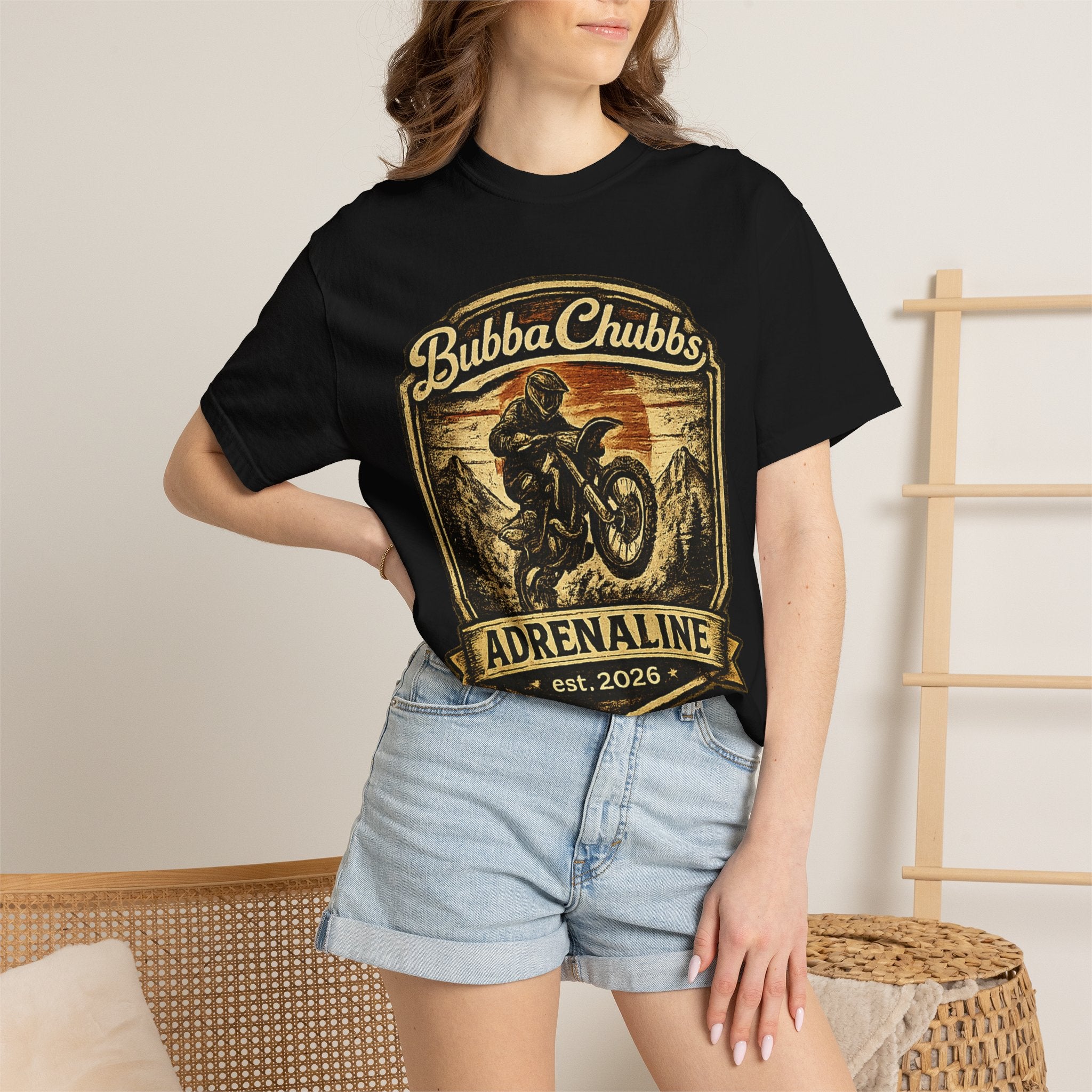 BubbaChubbs Tee —Adrenaline Junky- Get Out, Stay Wild