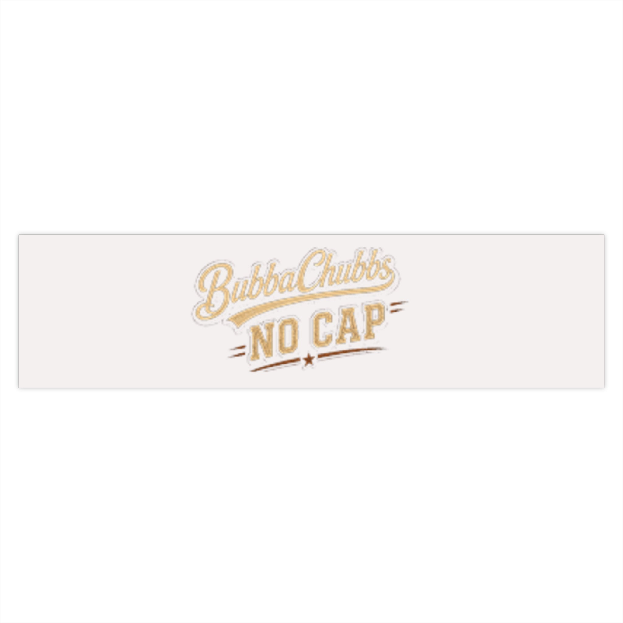 Bubba Chubbs “No Cap” Retro Bumper Sticker — Vintage Script Decal for Cars & Vans